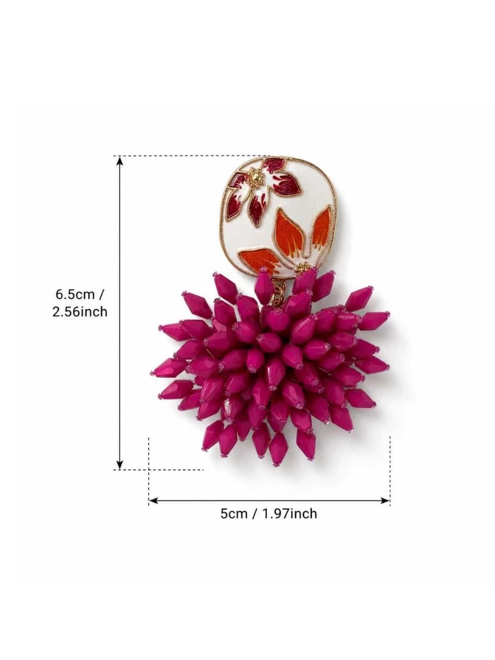 Marge Rose Red Flower Earrings Flowering Girl