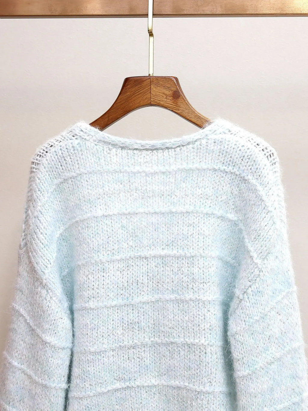 Joanie Blue Plush Knit Cardigan Flowering Girl
