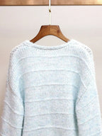Joanie Blue Plush Knit Cardigan Flowering Girl
