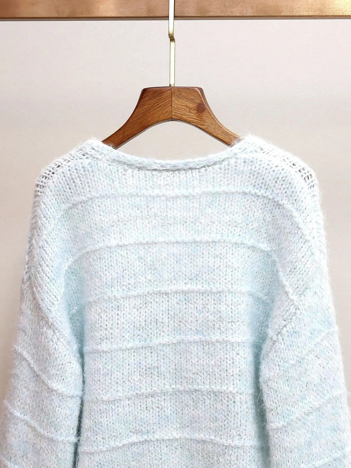 Joanie Blue Plush Knit Cardigan Flowering Girl