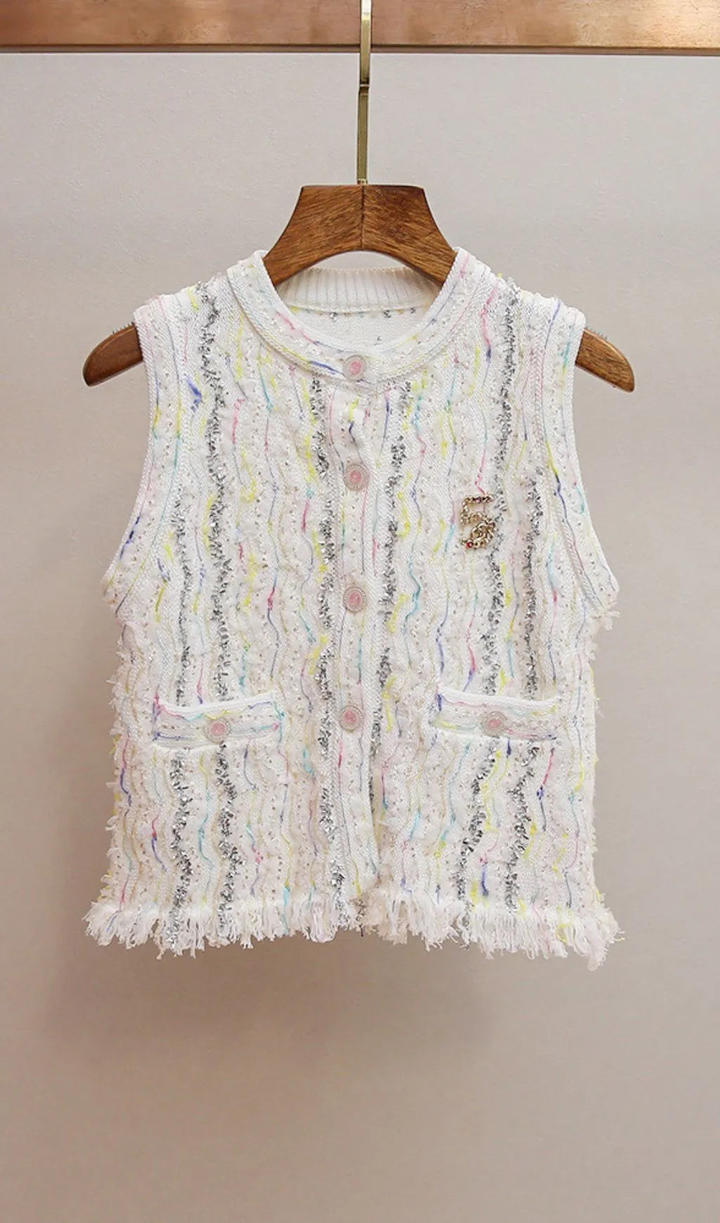 Haunani Knit Vest Cardigan Flowering Girl