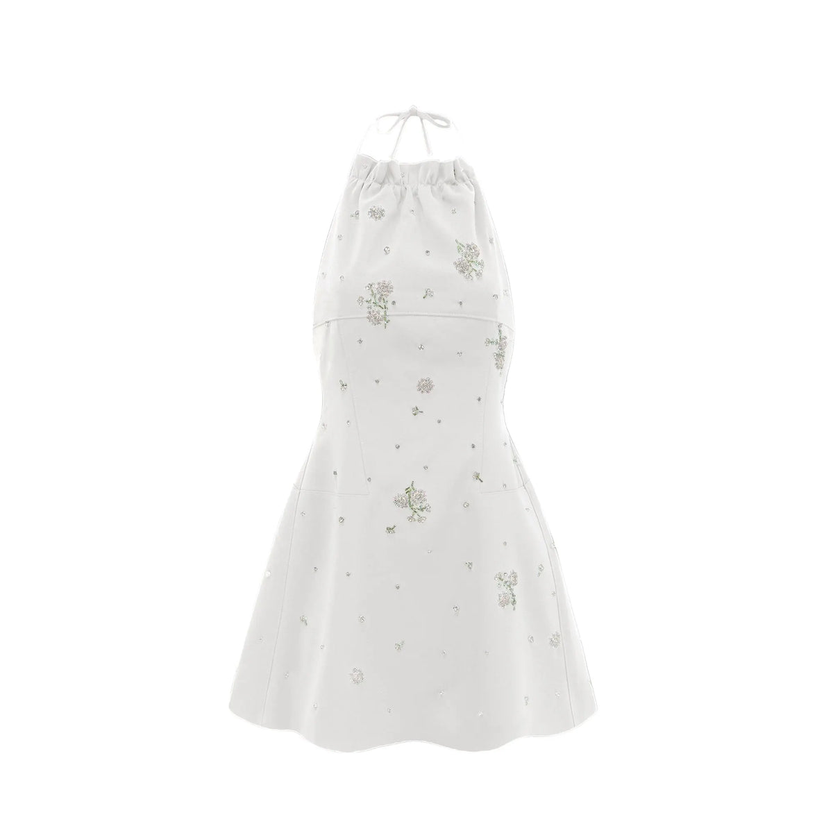 Ariane crystal-embellished scoop-back mini dress Flowering Girl
