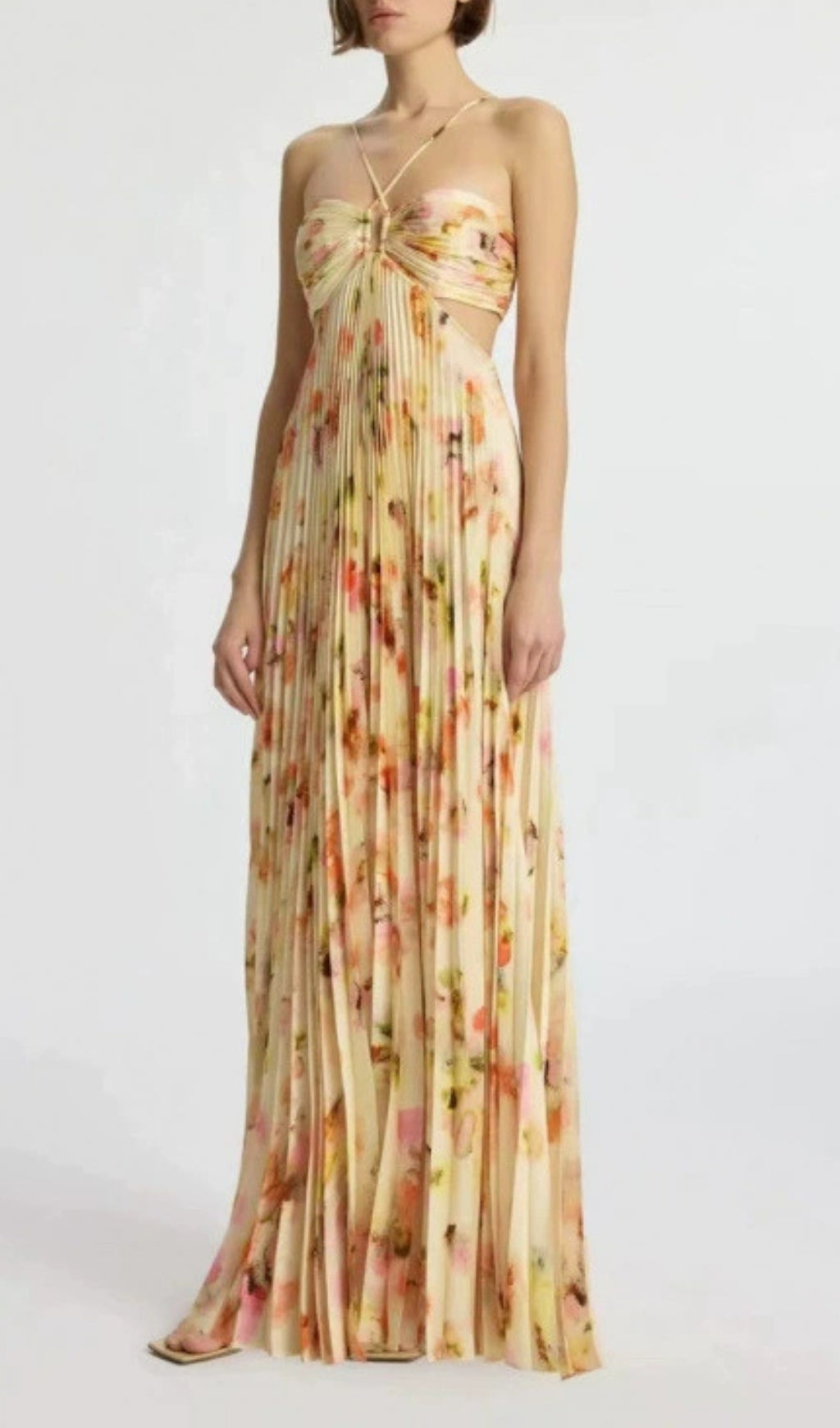 Elvan Printed Backless Maxi Dress Flowering Girl