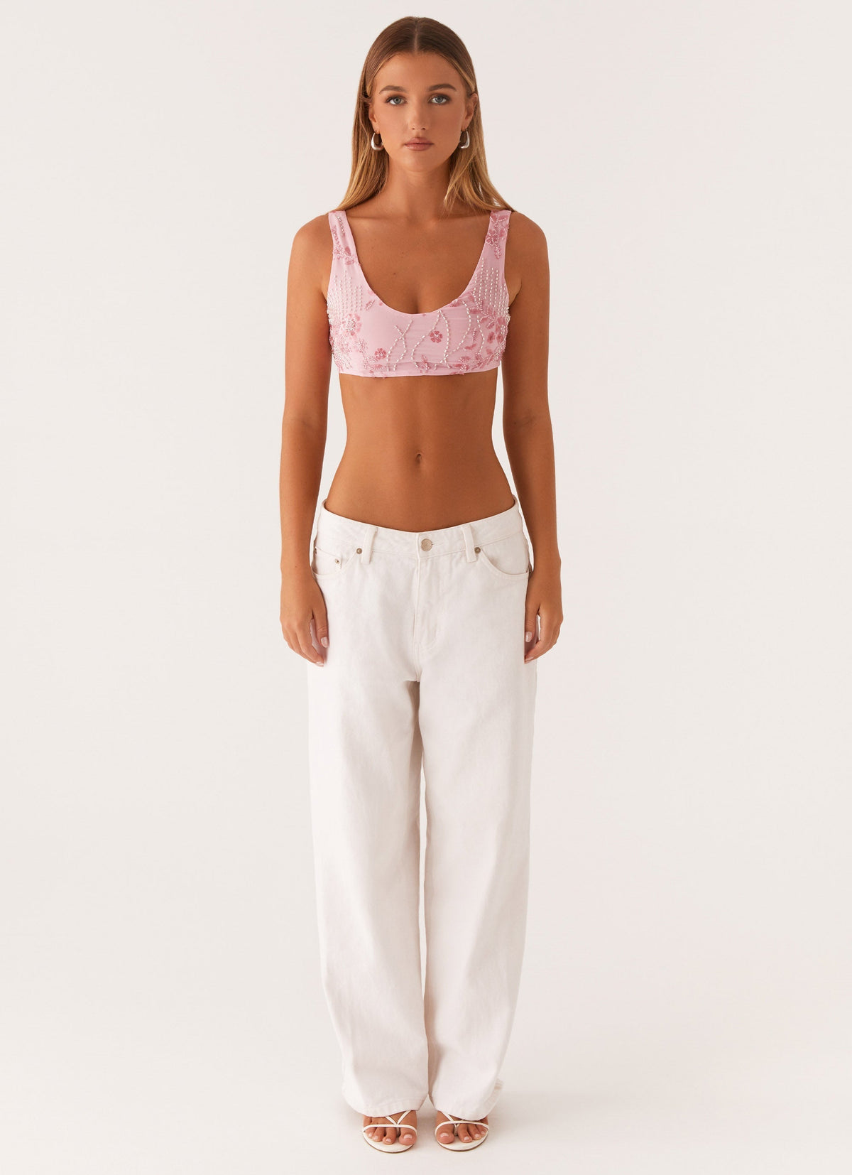 Mercer Sequin Bralette - Pink Flowering Girl
