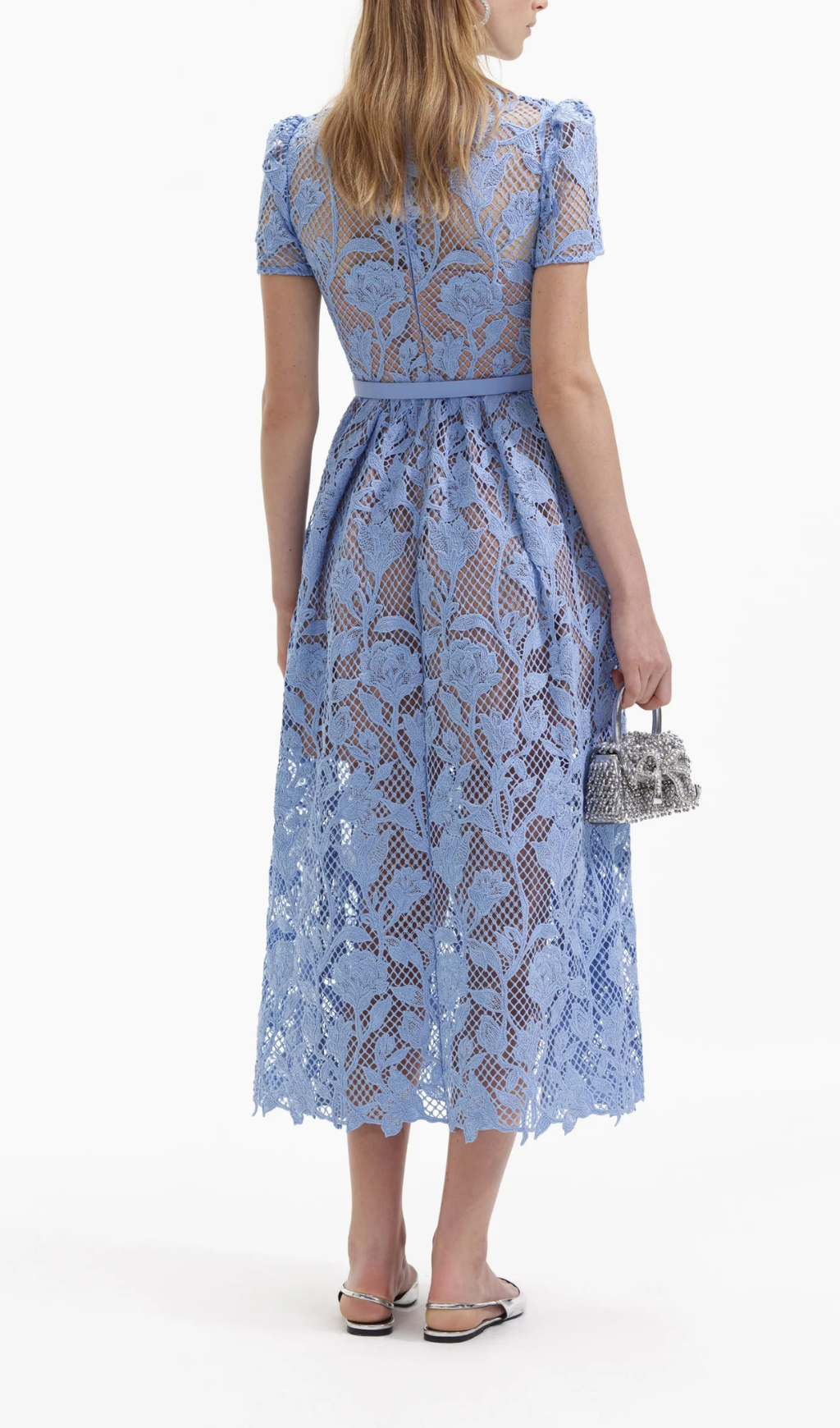 BLUE LILY LACE MIDI DRESS Flowering Girl