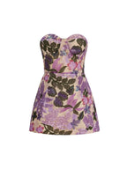 Martine Strapless Flower Sequin Embroidery Mini Dress Flowering Girl