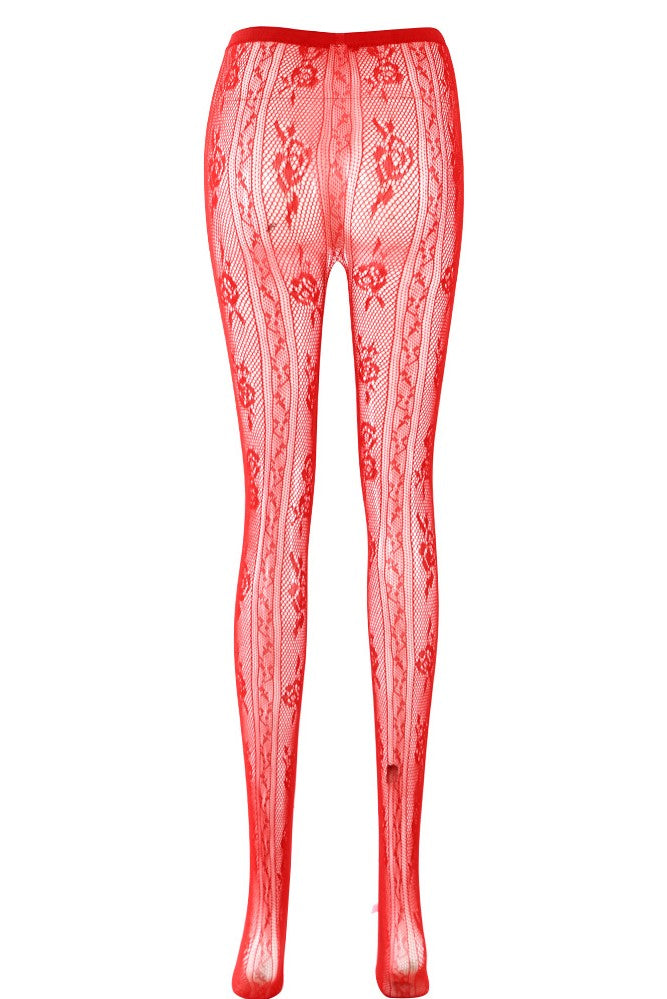 Yara Pink Bowknot Fishnet Stockings - Red Flowering Girl