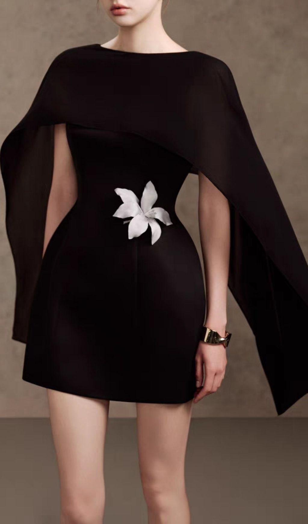 Kenya Flower Mini Dress With Shawl Flowering Girl