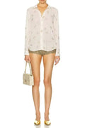 Laurent Blouse In White Flowering Girl