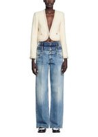 BEAD TRIM CROPPED TWEED JACKET Flowering Girl