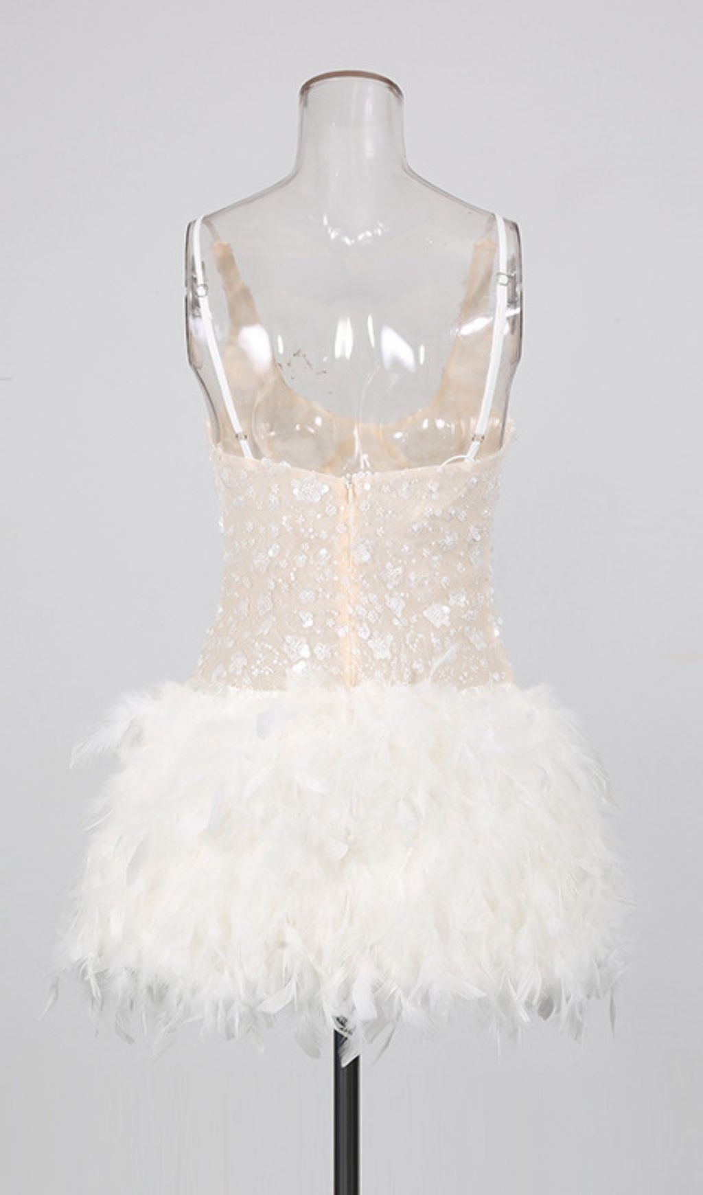Kera Flower Sequin Feather Mini Dress Flowering Girl