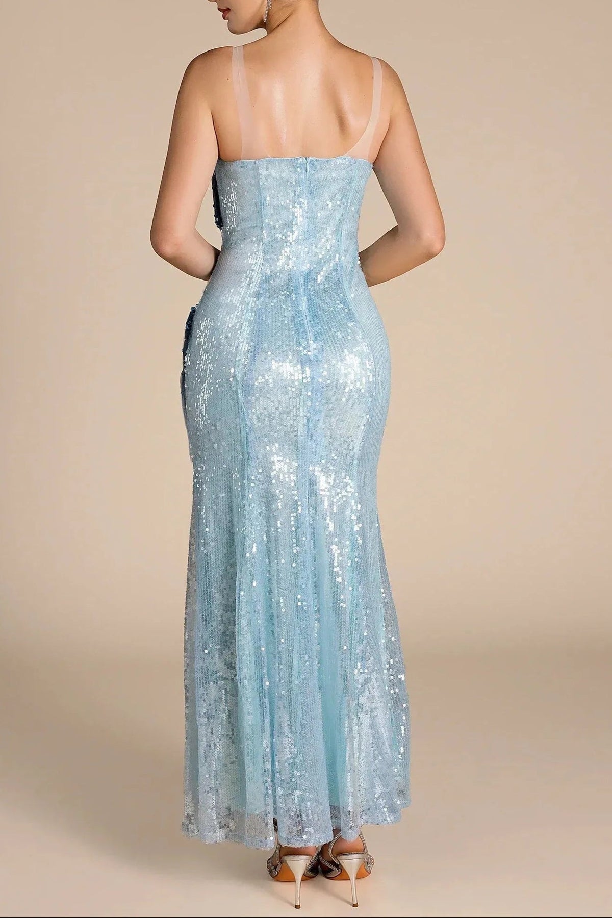 Alyssa Samira Gradient Embellished Mermaid Maxi Dress Flowering Girl