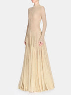 Mily Apricot Sequin Long Sleeve Maxi Dress Flowering Girl