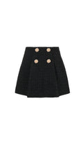 BLACK BOUCLE MINI SKIRT Flowering Girl
