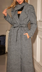 Astrid Collar Houndstooth Coat Flowering Girl
