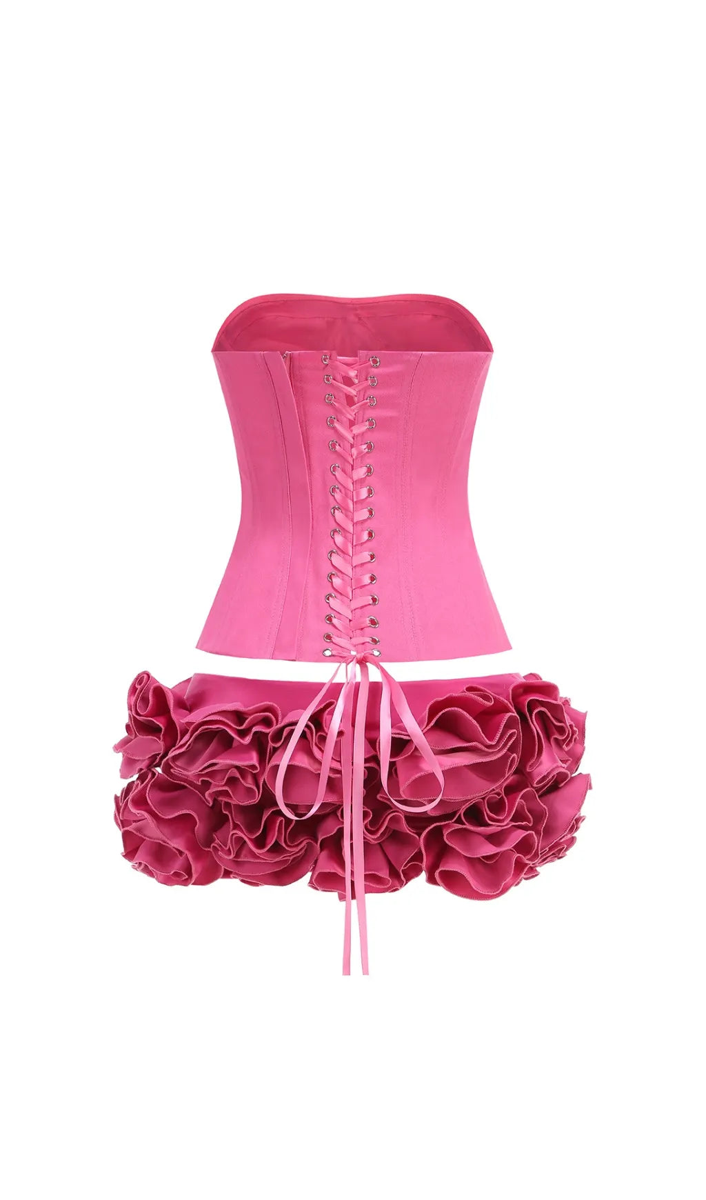 Clegg Pink Corset Flower Two-Piece Set Flowering Girl