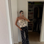Polka Dot Strapless Tube Crop Top Flowering Girl