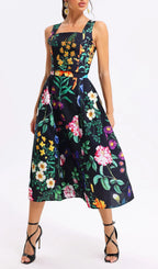 Flower Print Two Pieces Set Flowering Girl