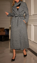Astrid Collar Houndstooth Coat Flowering Girl