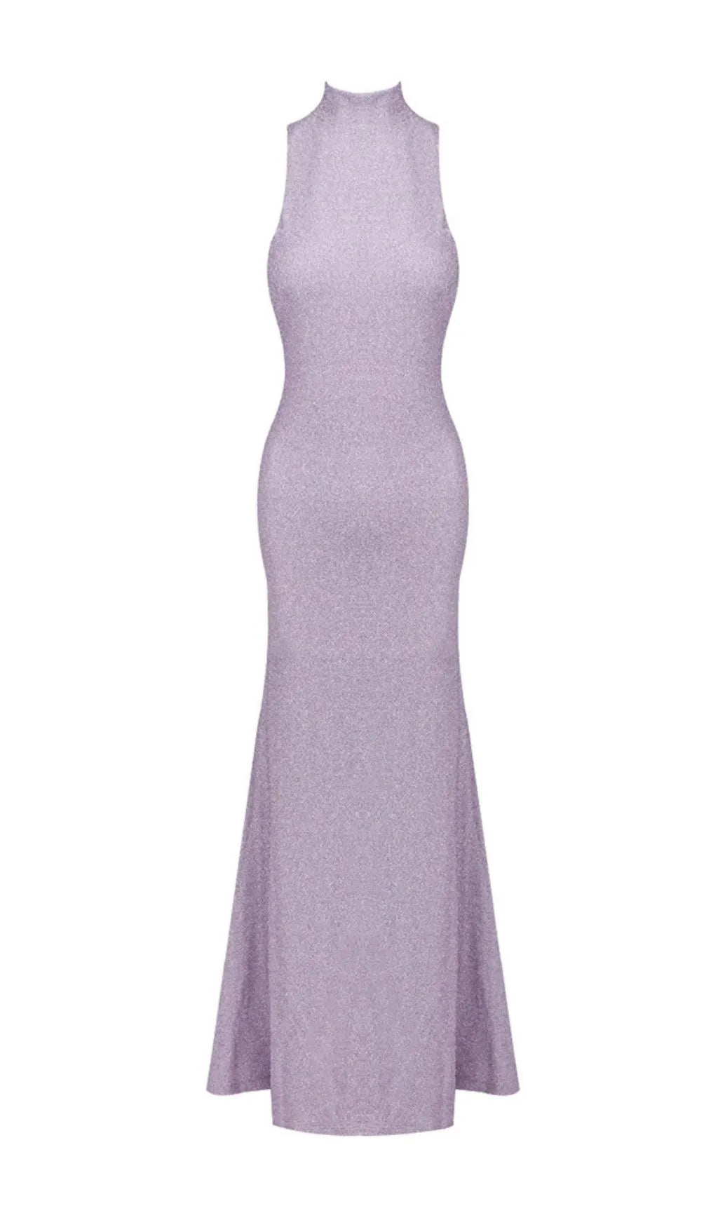 Jaidyn Purple Halter Flower Backless Maxi Dress Flowering Girl