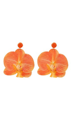 Olatunde Orange Flower Earrings Flowering Girl