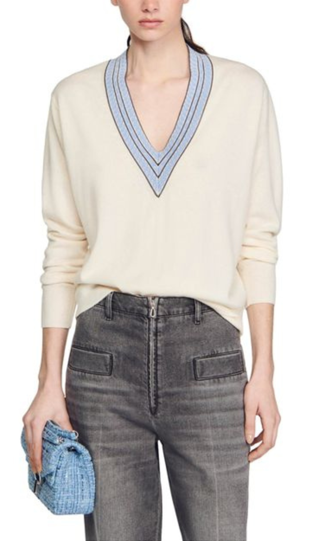 ADIEL V NECK SWEATER Flowering Girl