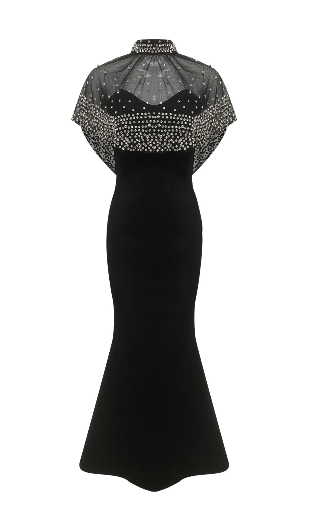 Duana Black Crystal Maxi Dress Flowering Girl