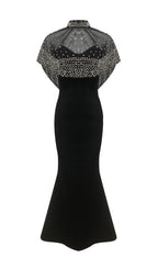 Duana Black Crystal Maxi Dress Flowering Girl