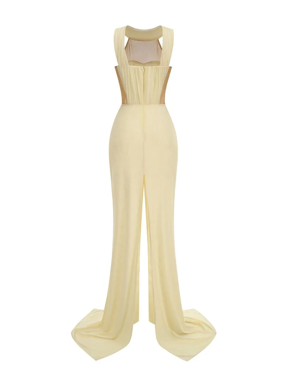 Merab Yellow Slit Maxi Dress Flowering Girl