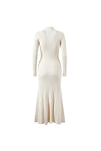Jersey Button Long Sleeve Midi Dress Flowering Girl