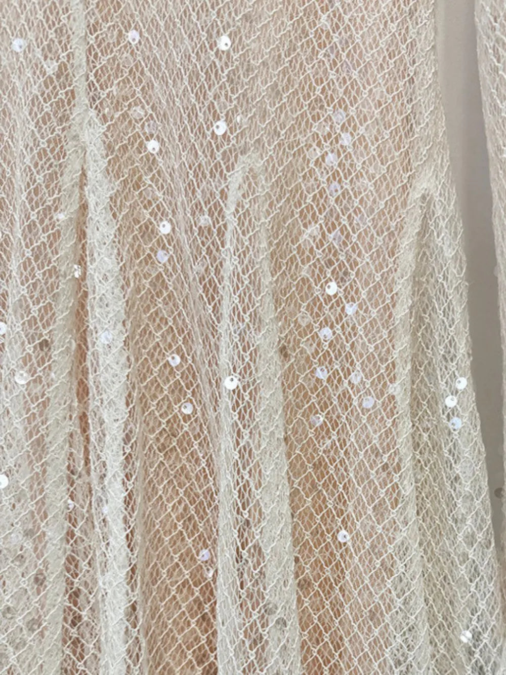 Mily Apricot Sequin Long Sleeve Maxi Dress Flowering Girl