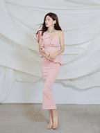 Dolores Strapless Backless Ruffle Maxi Dress Set Flowering Girl