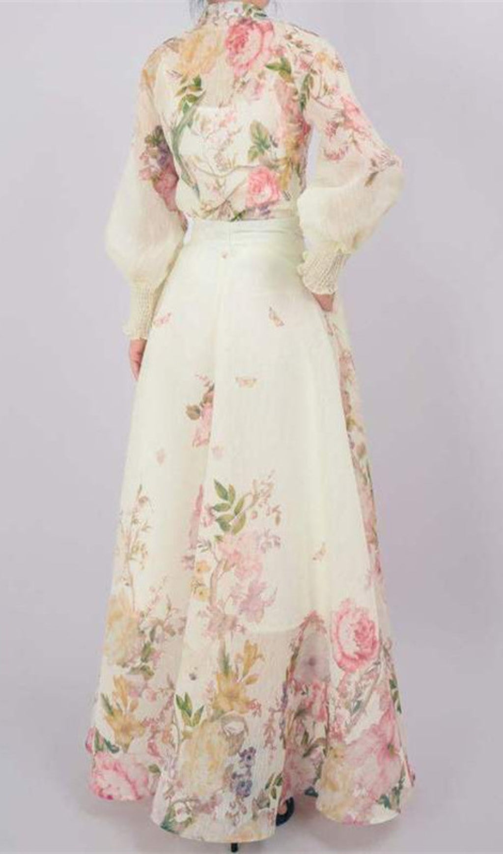 Brynja Floral Long Sleeve Two-Piece Set Flowering Girl