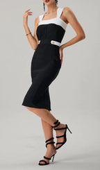 Farrell Sleeveless Bandage Midi Dress Flowering Girl