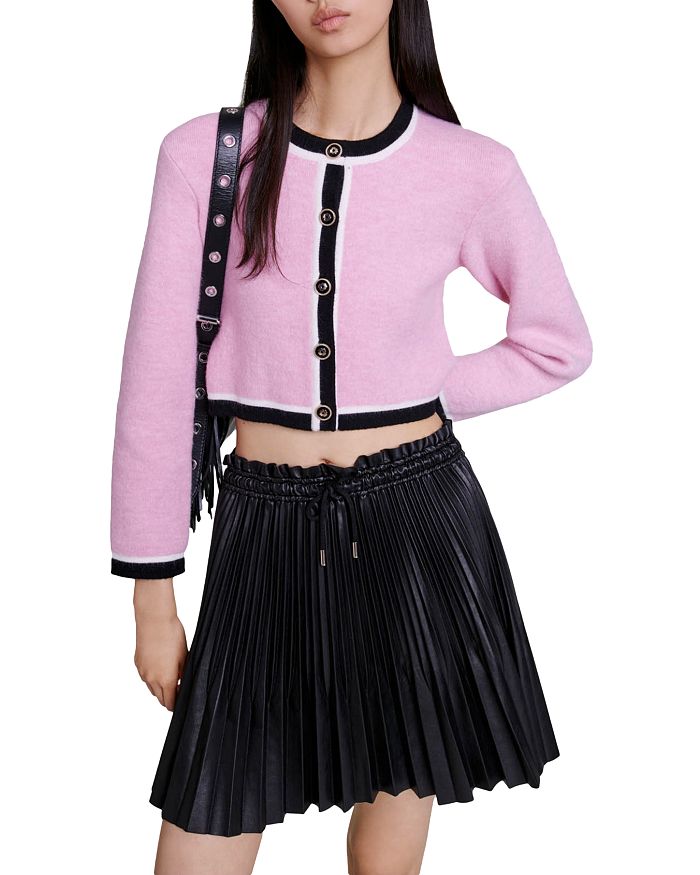 PLEATED FAUX LEATHER SKIRT Flowering Girl