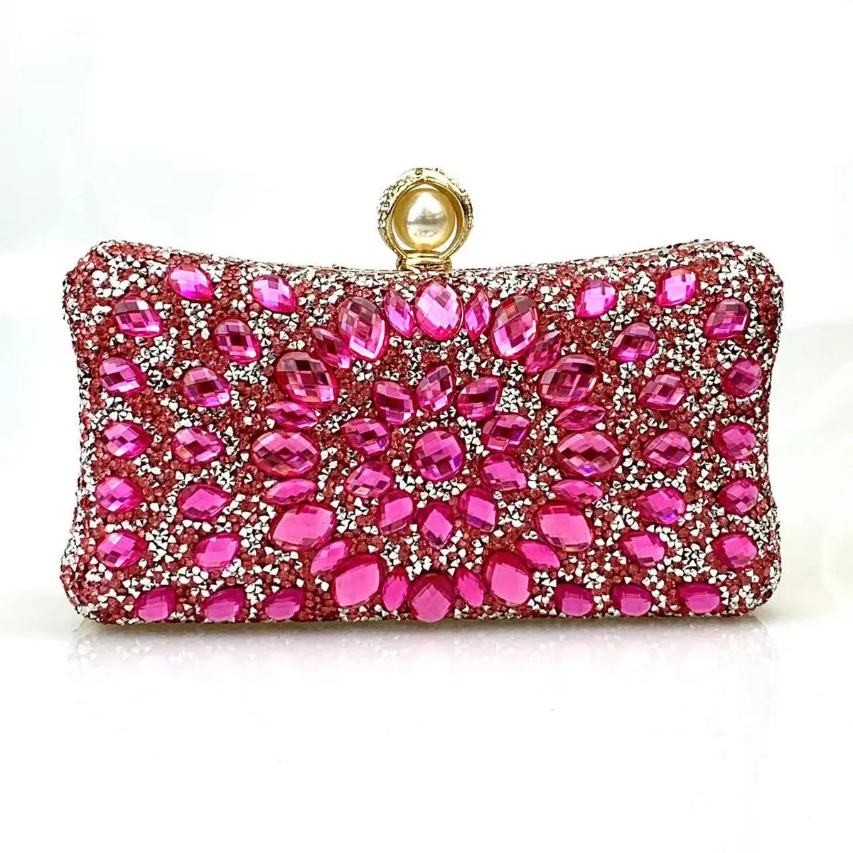 Multi Rhinestone Crystal Clutch Flowering Girl