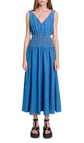 Runim Cutaway Denim Maxi Dress Flowering Girl