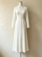 Masahide Long Sleeve Slit Maxi Dress Flowering Girl