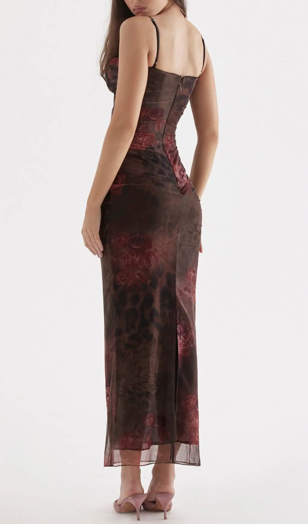 Printed Midi Dress Flowering Girl