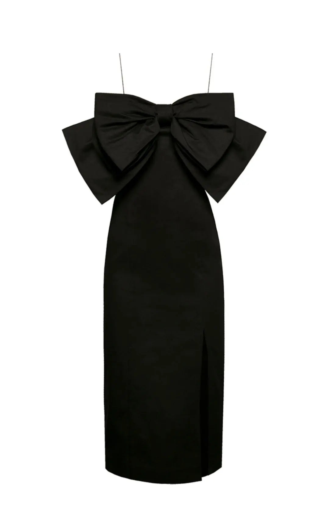 Bow Suspender Dress In Black Flowering Girl