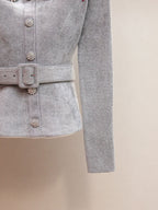 Harlean Grey Diamante Belt Cardigan Flowering Girl