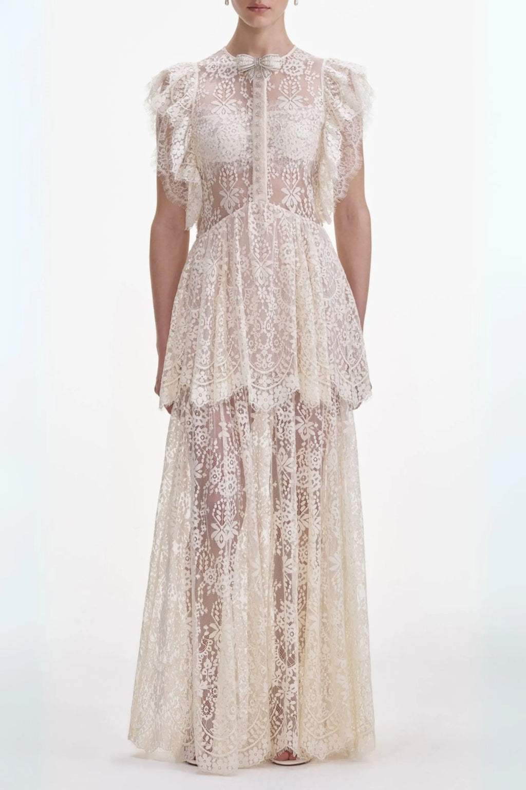 Tiered Lace Maxi Dress Flowering Girl