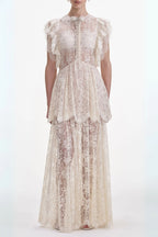 Tiered Lace Maxi Dress Flowering Girl