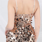 Chole Champagne Strappy Sequin Maxi Dress Flowering Girl