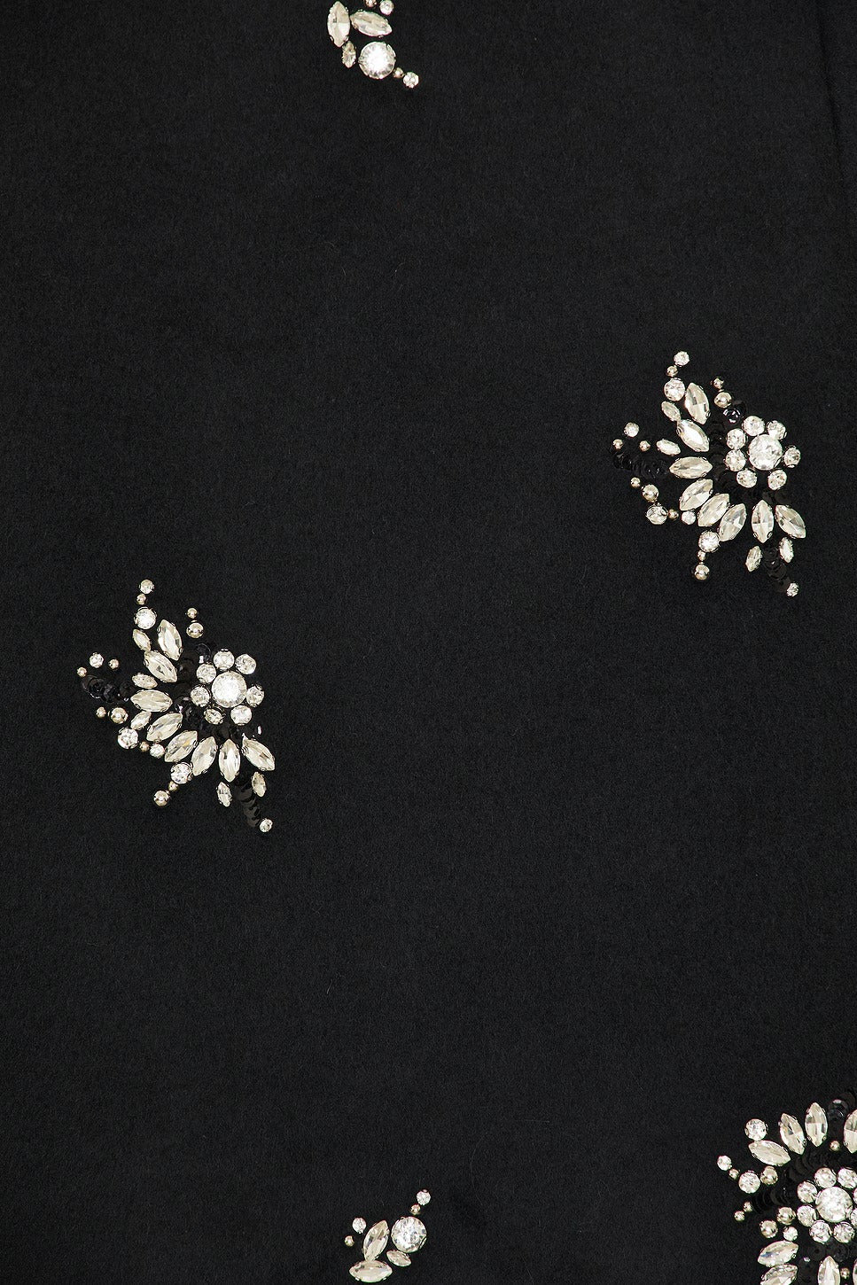 Philippa Crystal Embellished Coat In Black Flowering Girl