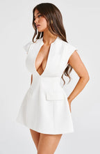Suri Mini Dress - Ivory Flowering Girl
