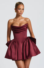 Trinity Mini Dress - Cherry Lacquer Flowering Girl