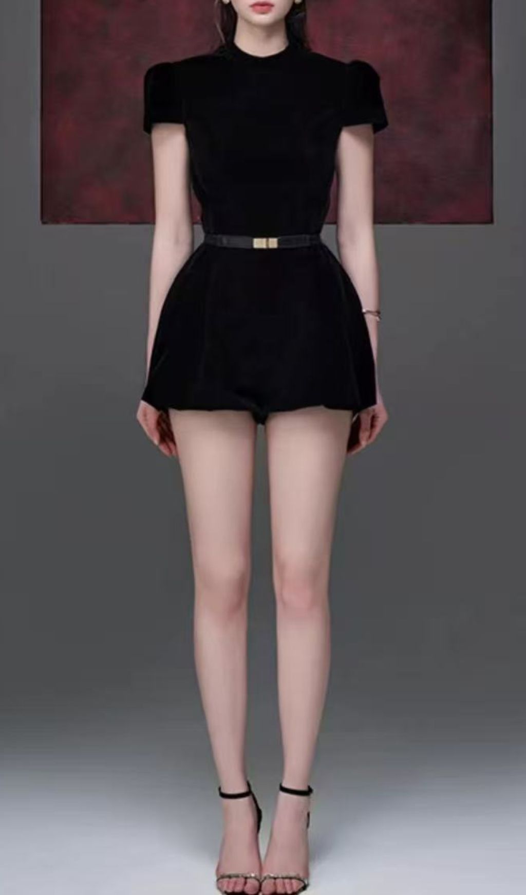 Firenze Black Romper Flowering Girl
