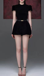Firenze Black Romper Flowering Girl