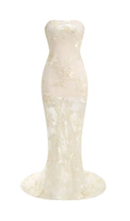 Auria Flower Mesh Gown Flowering Girl